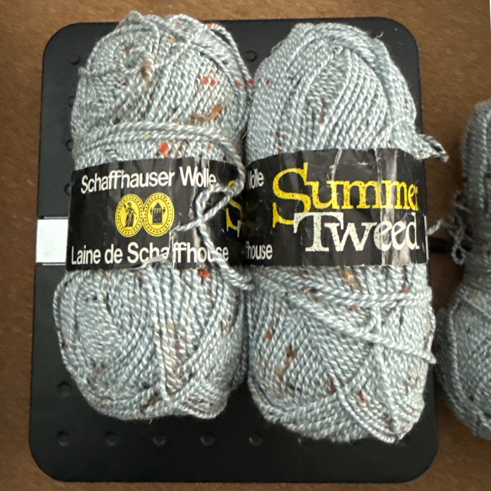 DESTASH: Schaffhauser Wolle Summer Tweed Yarn Lot 8 Skeins Blue Color 51 390g